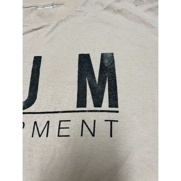 Vintage BUM Equipment T-Shirt Striped Boxy Crop Tee 90s Workout Gym Large 1994 - Picture 4 of 15